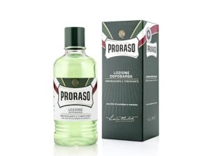 Proraso After shave refrescante, 400 ml, bálsamo facial con aceite de eucalipto y mentol, tónico facial suavizante que alivia y suaviza la piel