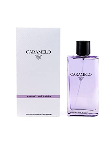 CARAMELO - Musk & Citrics 100 ml, Perfume para Mujer, Eau de Toilette Femenina, Duradera, Cítrica Amaderada, Fragancia de Larga Duración