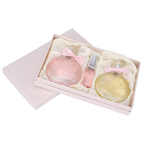 Set De Regalo De Perfume para Mujer De 3 Piezas, Fragancia De Flores Eau De Toilette EDT Spray, Perfume De Larga Duración para Mujer Oro Rosa