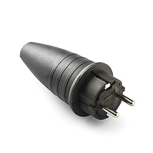 FAMATEL - Clavijas goma IP44 | Goma termoplástica | TT | 16A | 250V | Negro