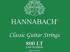 Hannabach Cuerdas Para Guitarra Clasica Serie 800 Low Tension Plateado Juego 3 Cuerdas Bajo