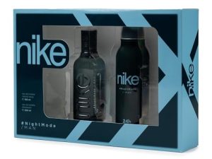NIKE – Night Mode, Estuche de Regalo Hombre, Colonia 100 ml + Desodorante en Spray 200 ml, Eau de Toilette Natural y Masculina, Aroma Frutal Amaderado, Fragancia Fresca, Dulce y de Larga Duración