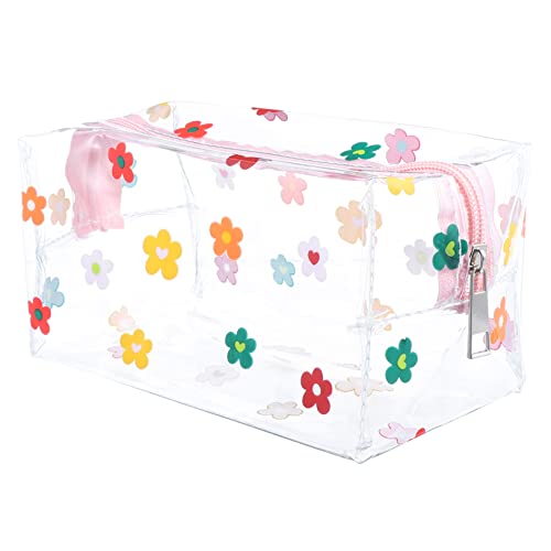 Ipetboom Bolso De Tocador Neceser para Mujer Bolsas De Aseo Transparentes Brocha De Maquillaje De Viaje Bolsa De Pinceles De Maquillaje De Polivinilo Viajar Multifunción