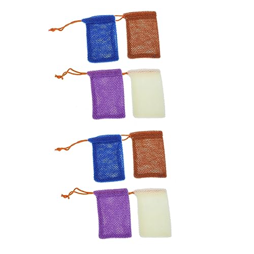MAGICLULU Bolsa De Jabón De 8 Piezas Red Espumosa Bolsa De Red De Jabón Malla Exfoliante Red De Limpieza Facial Bolsas De Espuma De Jabón Soporte De Malla De Jabón Red De Limpieza