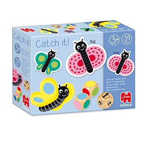 Goula - Catch It! Butterflies Juego de mesa preescolar de agilidad visual para niños a partir de 3 años