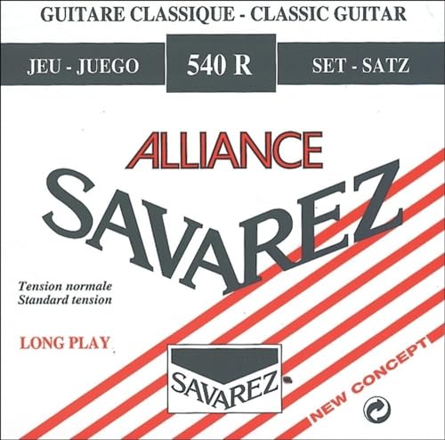 Savarez 655917 - Cuerdas para Guitarra Clásica Alliance HT Classic 540R Juego Tensión Estandar, Rojo
