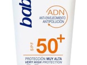 BABARIA – Crema Solar Facial 50+, 75 Ml | Todo Tipo De Pieles | Anti-envejecimiento | hidratante | Protector Solar Facial 50 UVA-UVB-Infrarrojos | Cara, Cuello y escote