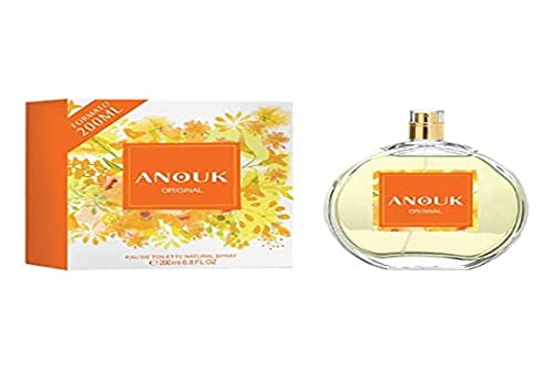 ANOUK - Original, Colonia Mujer, 200 ml, Perfume Formato Spray, Eau de Toilette Natural y Femenina, Aroma Cítrico y Floral, Fragancia Fresca, Elegante y de Larga Duración
