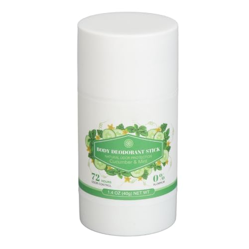 Saluaqui Desodorante Corporal en Barra para Mujeres y Hombres, 40 G, Desodorante Portátil de Frescura y Perfume Sólido, Seguro para la Piel (Pepino Menta)