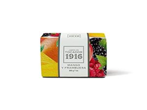 1916 – Mango y Frambuesa 200 gr, Jabón Natural, Piel Limpia y Perfumada, Jabón en Pastilla, Método Tradicional, Jabón de Manos y Facial, Flor y Fruta Mediterránea, Fragancia Deliciosa