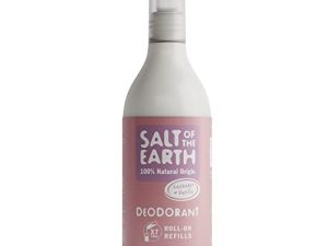 Natural Deodorant Roll On Refill by Salt of the Earth, Lavender & Vanilla – Vegan, Long Lasting Protection, Leaping Bunny Approved, Made in the UK – 525ml