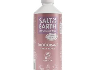 Natural Deodorant Spray Refill by Salt of the Earth, Lavender & Vanilla – Vegan, Long Lasting Protection, Leaping Bunny Approved, Made in the UK – 500ml