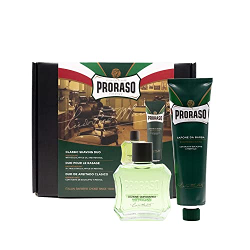 Set para el Afeitado Proraso Afeitado Clásico Rinfrescante Lote Refrescante 2 Piezas