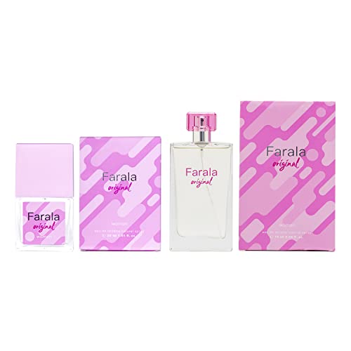 FARALA - Original 75 + 30 ml, Perfume Mujer, Colonia Perfumada y en Formato Spray, Eau de Toilette Femenina, Floral y Fresca, Colonia de Larga Duración, Elegante y Juvenil