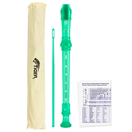 Tiger REC7-GR - Flauta dulce soprano, color verde