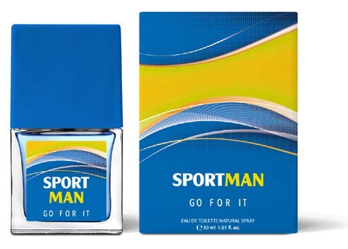 SPORTMAN - Go For It, Colonia Hombre, 30 ml, Formato Viaje en Spray, Perfume Hombre, Eau de Toilette Natural y Masculina, Aroma Cítrico, Fragancia Fresca, Deportiva y de Larga Duración