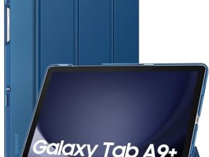 MoKo Funda para Galaxy Tab A9+/A9 Plus 11 Pulgadas 2023, Funda Inteligente Protectora con Carcasa Traslúcida de PC Duro para Tab A9 Plus(SM-X210/X216/X218), Auto Activación/Reposo, Azul Marino Oscuro