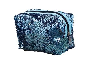 VALICLUD Neceser de cosméticos para mujer, bolsa de maquillaje, bolsas de cosméticos con lentejuelas, bolsa de aseo portátil, bolsa de cosméticos brillante, organizador de maquillaje, bolso de mano,