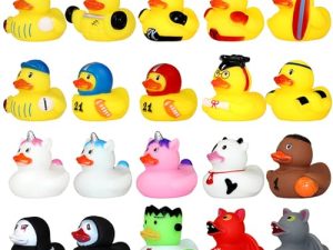 Yawdil Creativo Lindo Deportes Pato Juguetes bebé baño Juguetes Patos de Goma Verano Playa Piscina Actividad Flotante Patos niños Regalos de cumpleaños