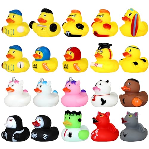 Yawdil Creativo Lindo Deportes Pato Juguetes bebé baño Juguetes Patos de Goma Verano Playa Piscina Actividad Flotante Patos niños Regalos de cumpleaños