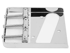 Puente para Guitarra Eléctrica, Diseño Estándar Puentes para Guitarras Metálicas Estilo Retro Sillín de 3 Cuerdas Ajuste Fácil para TL(Código de plata)