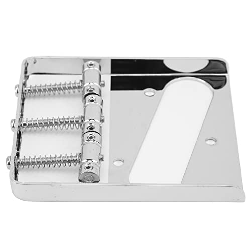 Puente para Guitarra Eléctrica, Diseño Estándar Puentes para Guitarras Metálicas Estilo Retro Sillín de 3 Cuerdas Ajuste Fácil para TL(Código de plata)