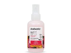Babaria – Spray Ultra UV Defense, Protege y Prolonga el Color, con Tsubaki y Fruta de la Pasión, Apto para Cabellos Teñidos o con Mechas, Vegano – 150 ml