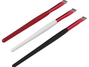 Pincel para Cejas en ángulo Profesional, 3 Piezas, Dibuja Líneas Fluidas en las Cejas, Cepillo de Nailon, Tubo de Aluminio,de Madera, Apariencia única, Multifuncional, para