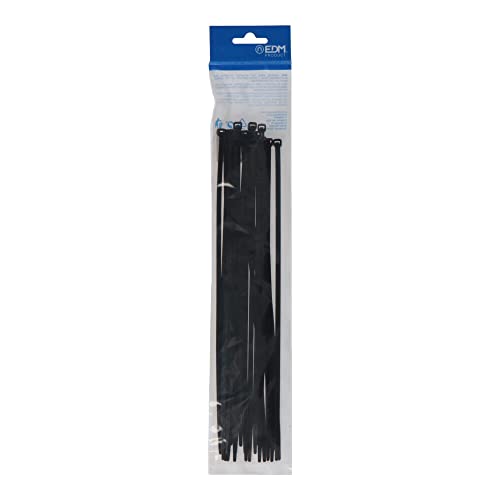 Edp E48403 Bridas Negras 300 x 4,8 Envasadas, Bolsa 25 unidades