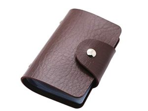 HELLOYOUNG Nueva función Portatarjetas de crédito de Cuero PU de 24 bits Portatarjetas de Negocios Hombres Mujeres Portatarjetas de crédito para Pasaporte ID Titular de la Tarjeta de crédito (05)