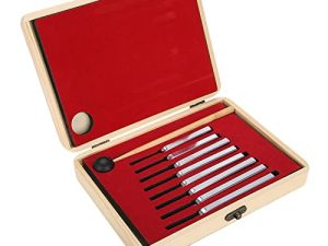 Juego de Diapasones de Acero con Mazo, Juego de Diapasones de 8 Frecuencias, Dispositivos de Curación de Frecuencia para el Cuidado de la Salud del Sonido, Instrumentos