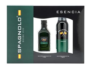 SPAGNOLO – Esencia, Estuche de Regalo Hombre, Colonia 75 ml + Desodorante en Spray 200 ml, Eau de Toilette Natural y Masculina, Aroma Fougère Amaderado, Fragancia Fresca, Desenfadada y Duradera