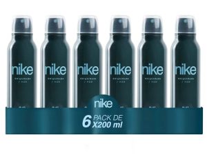 NIKE – Night Mode, Desodorante Hombre Spray, Pack de 6 x 200 ml, Desodorante Antimanchas para Todo Tipo de Piel, 0% Sales de Aluminio, de Larga Duración, Fragancia Frutal Amaderado