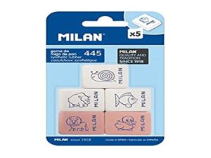 Blíster 5 gomas Rectangulares con dibujos infantiles 445 MILAN
