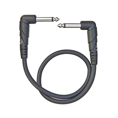 D'Addario Cable de Guitarra - Cable de Conexión de Guitarra - Cable de Instrumento - Serie Classic - 1/4 Pulg Macho a 1/4 Pulg Macho - 0.3048 Metros - Ángulo Recto - 3-Paquete
