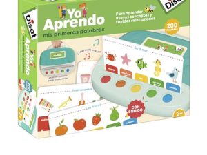 Diset – Yo Aprendo Mis Primeras Palabras, 20 láminas impresas a doble cara. Pupitre-maletín para transportar. Instrucciones.
