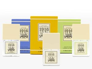 1916 – Estuche de Regalo Unisex, Pack de 3 x 30 ml, Agua de Colonia Hombre y Mujer de larga duración (Original/Lavanda Mediterránea/Limón & Tonka)