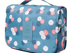 Neceser Maquillaje Viaje Impermeable y Colgante para Mujer Niña Hombre Bolsa de Aseo Kit de Aseo Viaje Estuche Organizador con Gancho,Viaje. Excursión. Baño.