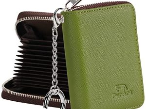 FurArt Cartera para Tarjetas de crédito, con Cremallera, para Hombres y Mujeres, Bloqueo RFID, Cartera Llavero, tamaño Compacto