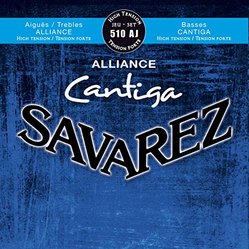 Savarez 656227 - Cuerdas para Guitarra Clásica Alliance Cantiga juego 510AJ Tensión alta, azul