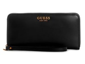 Guess Laurel SLG Large Zip Around, Billetera Women’s, Black, 21x10x2