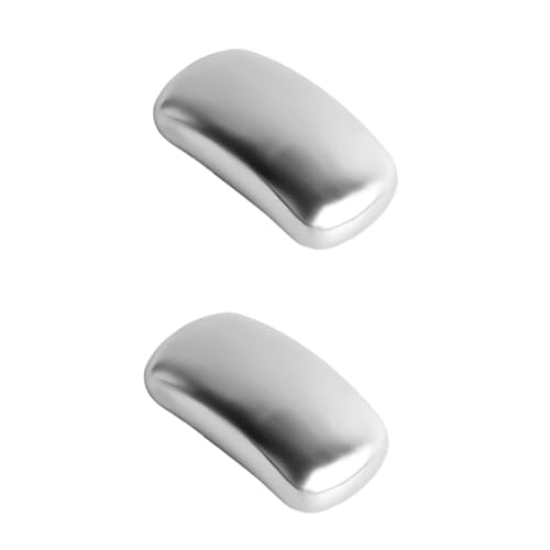 Beatifufu 2 Piezas barra desodorante para cocina Absorbente eliminador de olores Jabón de limpieza de cebolla removedor de olores para cocinar jabón de acero inoxidable Silver