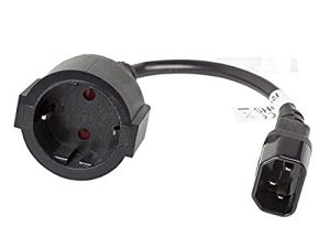 Cable LANBERG Adaptador IEC 320 C14/SCHUKO CEE7 Hembra 20CM