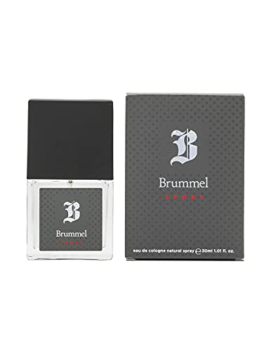 BRUMMEL - Sport, Agua de Colonia Hombre 30 ml, Formato Viaje en Spray, Perfume, Eau de Toilette Masculina, Perfume Elegante y Sofisticado, Aroma Oriental Amaderado, Fragancia de Larga Duración