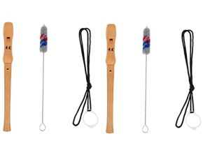 Abaodam 2 Juegos Punta agudos instrumentos musicales organos musicales flauta madera pequeños instrumentos grabadoras instrumentos portátiles británico clarinete