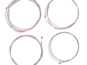 Parliky 1 Juego De Cuerdas cuerda accesorios para instrumentos cables de instrumentos eléctrico organos musicales instrumentos musicales herramienta versátil guitarra bajo Metal Rosy