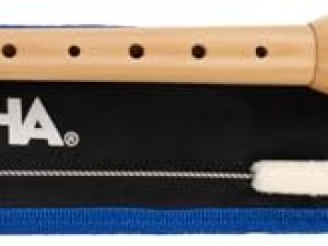 CASCHA Flauta de madera de arce, digitación barroca, flauta para niños y principiantes a partir de 6 años, flauta soprano en Do con bolsa, limpiaparabrisas y grasa de corcho