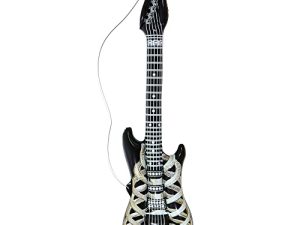 Widmann 04753 – Guitarra esqueleto hinchable, aprox. 105 cm de largo, para carnaval y fiestas temáticas