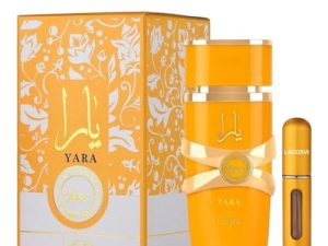 Yara Tous Perfume Arabe Perfume De Mujer Con Atomizador De Perfume Lacosvi 5ml Notas Olfativas Coco Mango Maracuyá Vainilla Naranja Jazmín Elixir De Perfumes Arabes Oud De Parfum (100ML, YARA NARANJA)