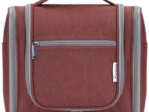 Neceser Colgante Bolsa de Aseo Mujer Grande Neceser Maquillaje Organizador Viaje Accesorios (Granate(Largo))